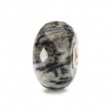 trollbeads kraal Hoornblende grijs zilver