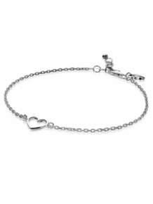 Zinzi zilveren armband met hartje zia1420