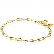 zinzi ZIA2202G armband paperclip schakel zilver