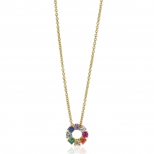 zinzi fantasie collier met zirkonia hanger ZIC2172