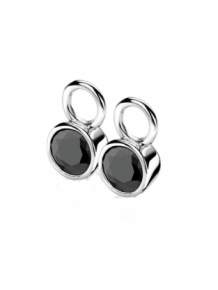 zinzi zich1486z creoolhangers zwart zirconia