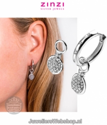 Zinzi ZICH1674 Creoolhangers Ovaal Zirconia