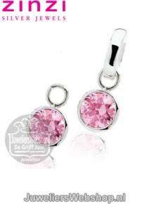 Zinzi Creoolhanger ZICH 186R Zirkonia Roze