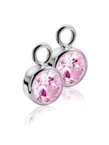 Zinzi Creoolhanger ZICH 186R Zirkonia Roze