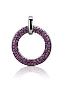 Zinzi Hanger ZIH881R Zilver Rond Rood