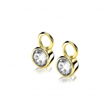 Zinzi Creoolhanger ZICH 1486Y Zirkonia Wit 7mm