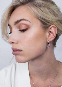ZICH2089R roze zinzi creoolhangers