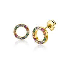 Zinzi ronde oorknoppen met zirconia ZIO2170