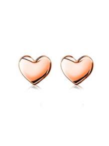 zinzi rosekleurige oorknoppen hart ZIO1387R
