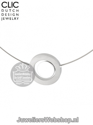 C12 Clic collier ronde magnetische hanger aan staaldraad