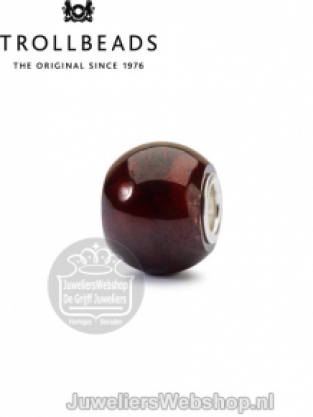 Trollbeads ronde granaat kraal TSTBE-00021 rood