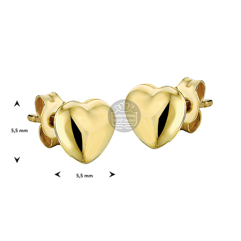 Gouden Oorknoppen hart 4016370 - Afbeelding 4