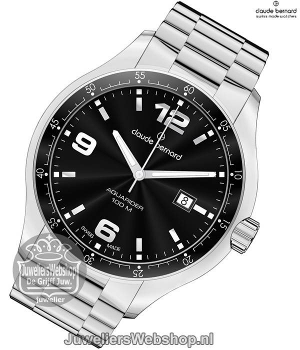 Claude Bernard horloge 70165-3-NIN heren Aquarider - Afbeelding 3