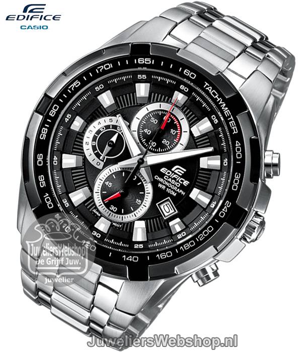 Casio EF-539D-1AVEF Edifice Chrono Staal - Afbeelding 4