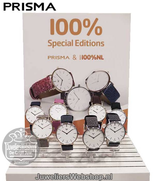 Prisma 100%NL Horloge P1628.856G Uni Beige - Afbeelding 6