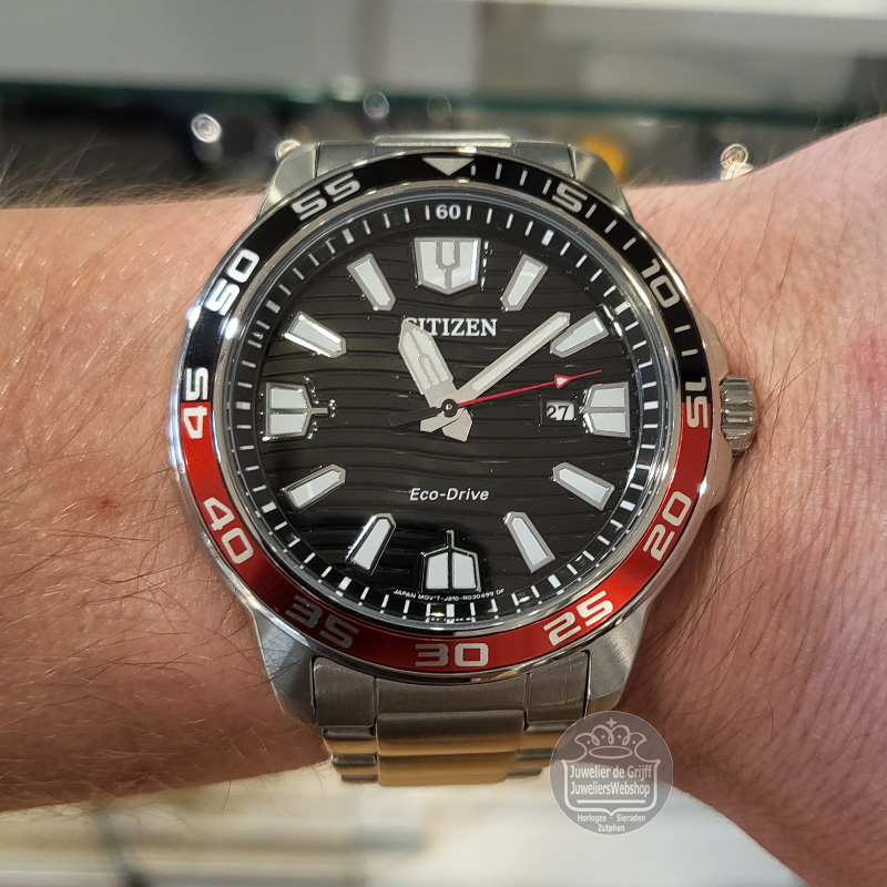 Citizen AW1527-86E horloge Eco-Drive Zwart - Afbeelding 6
