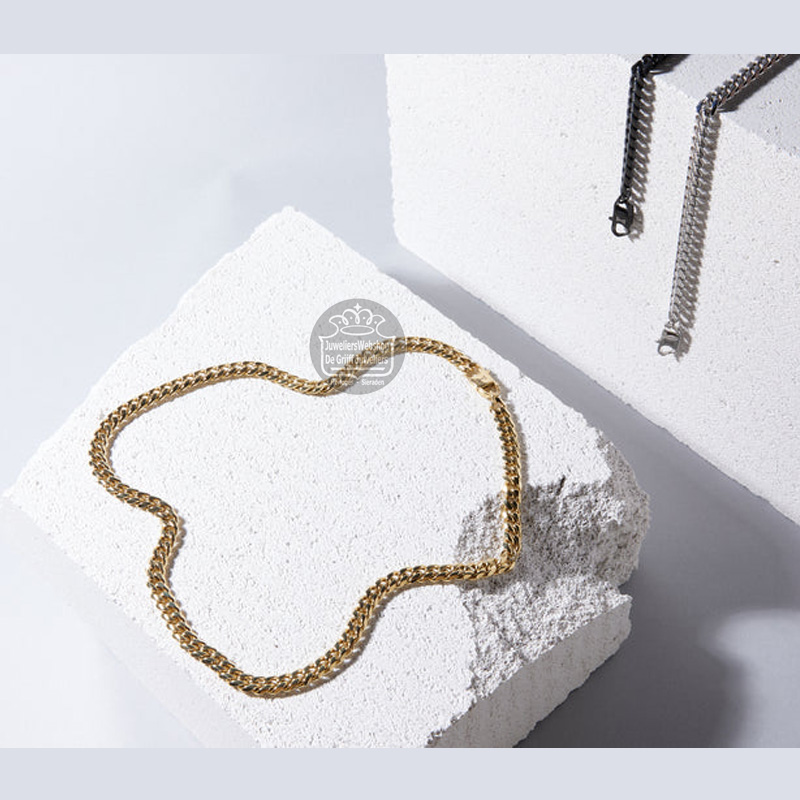 Aze Jewels Necklace Gourmette Eight - Inox 50-60cm AZ-NL006-A-060 - Afbeelding 3