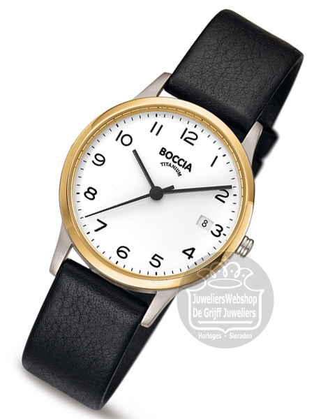 Boccia 3310-04 horloge dames titanium verguld - Afbeelding 3