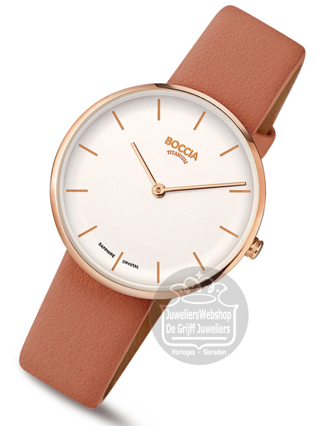 Boccia 3327-05 horloge dames titanium rose - Afbeelding 2