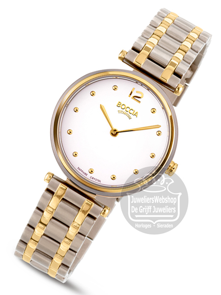 Boccia 3349-03 horloge dames titanium bicolor - Afbeelding 3