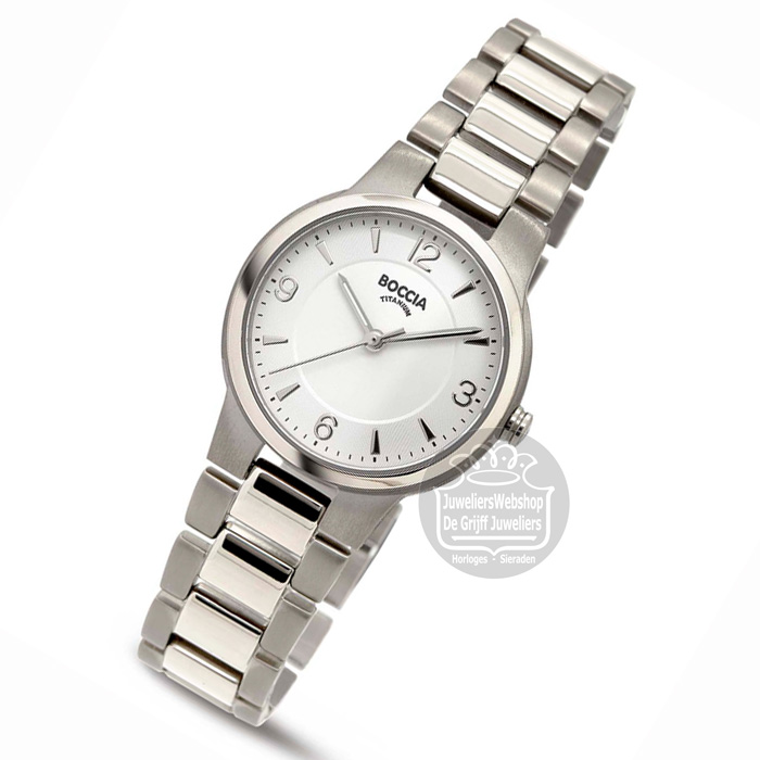 Boccia 3359-01 horloge dames titanium wit - Afbeelding 3
