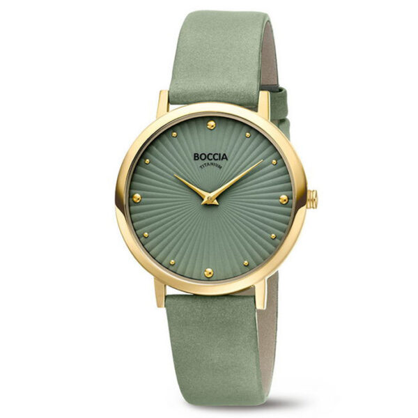 Boccia 3365-04 horloge dames titanium groen