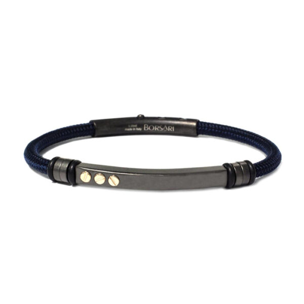 Borsari Armband Nautico Staal met 18 krt roségoud brnautico61