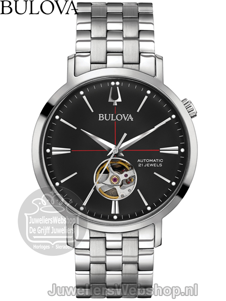 Bulova Aerojet Automaat Herenhorloge 96A199 Zwart - Afbeelding 4
