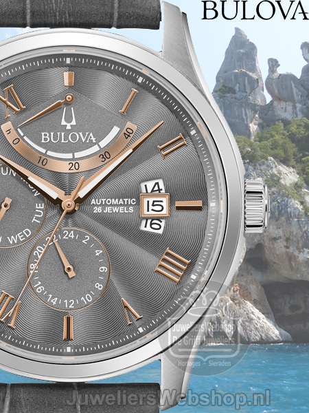 Bulova Wilton Automaat Herenhorloge 96C143 - Afbeelding 3