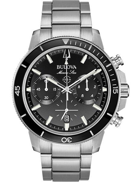 Bulova Marine Star Chronograaf Herenhorloge 96B272 Zwart
