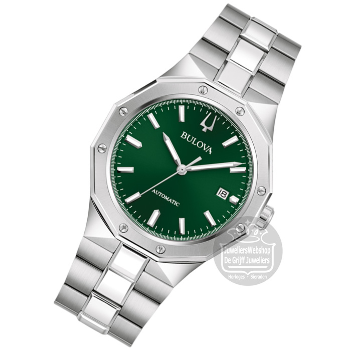 Bulova Octagon Automaat Herenhorloge 96B464 Groen - Afbeelding 3