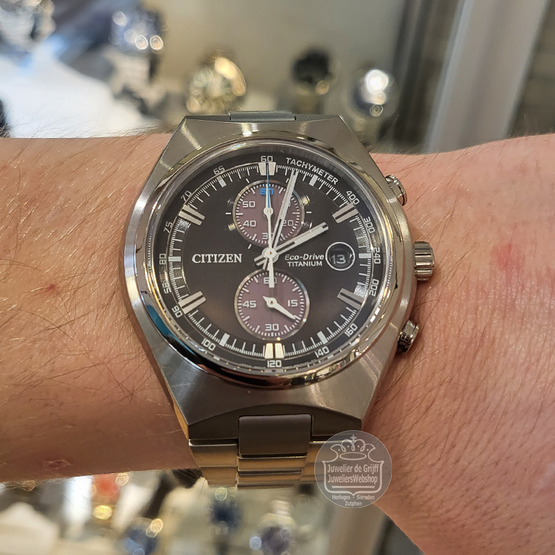 Citizen CA7090-87E horloge Eco-Drive Chrono Zwart Titanium - Afbeelding 5