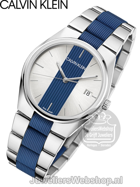 Calvin Klein horloge Contrast K9E211VX Blauw - Afbeelding 2
