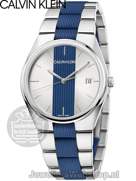 Calvin Klein horloge Contrast K9E211VX Blauw - Afbeelding 3