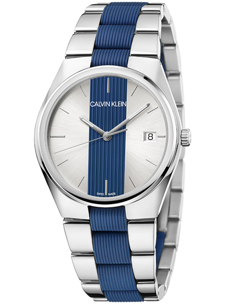 Calvin Klein horloge Contrast K9E211VX Blauw
