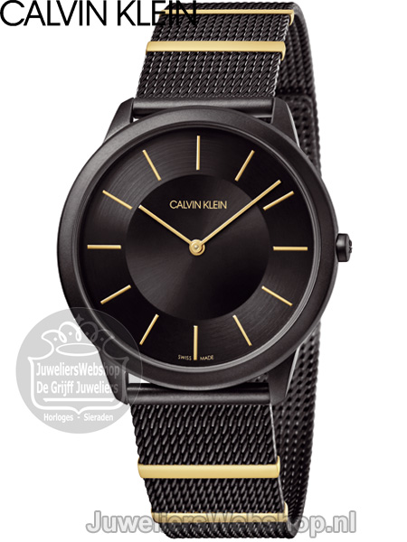 Calvin Klein horloge Minimal Gent K3M514Z1 Zwart - Afbeelding 3
