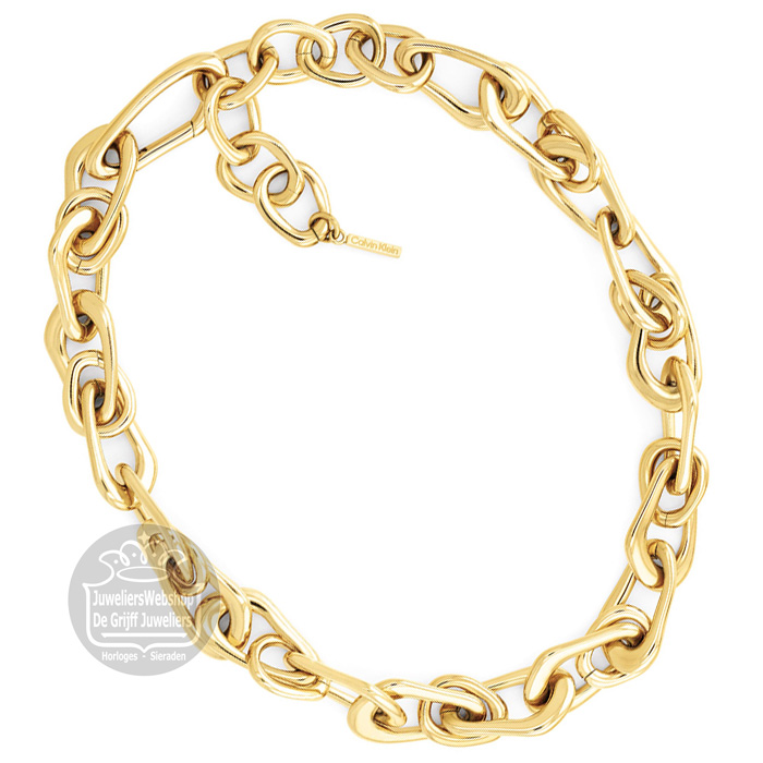 Calvin Klein CK Statement Links Collier CJ35000746 Goldplated - Afbeelding 3