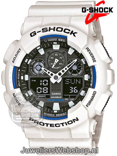 Casio GA-100B-7AER G-Shock Wit - Afbeelding 6