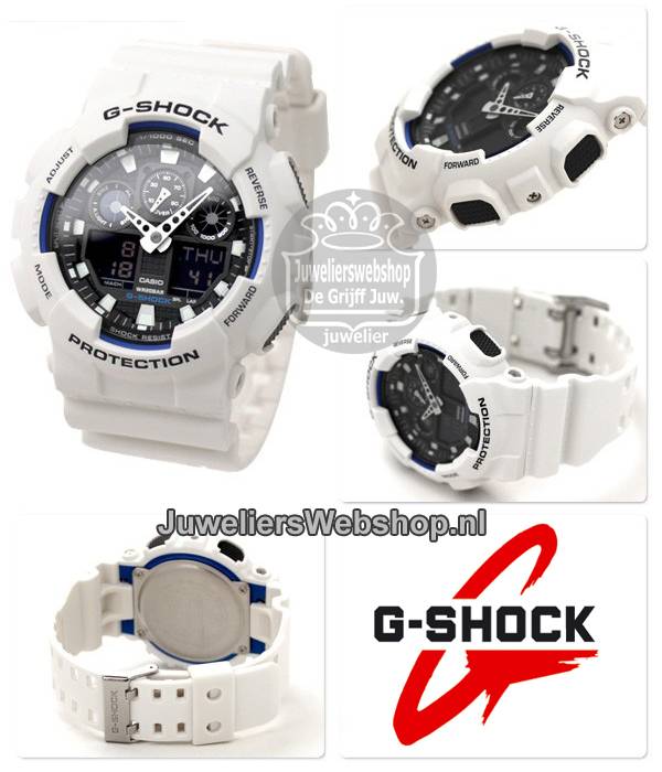 Casio GA-100B-7AER G-Shock Wit - Afbeelding 5