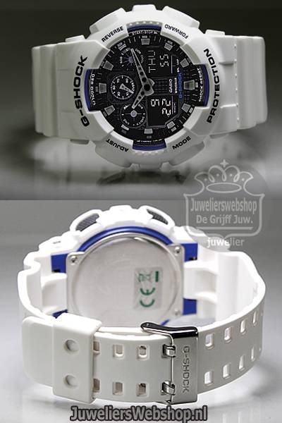 Casio GA-100B-7AER G-Shock Wit - Afbeelding 3