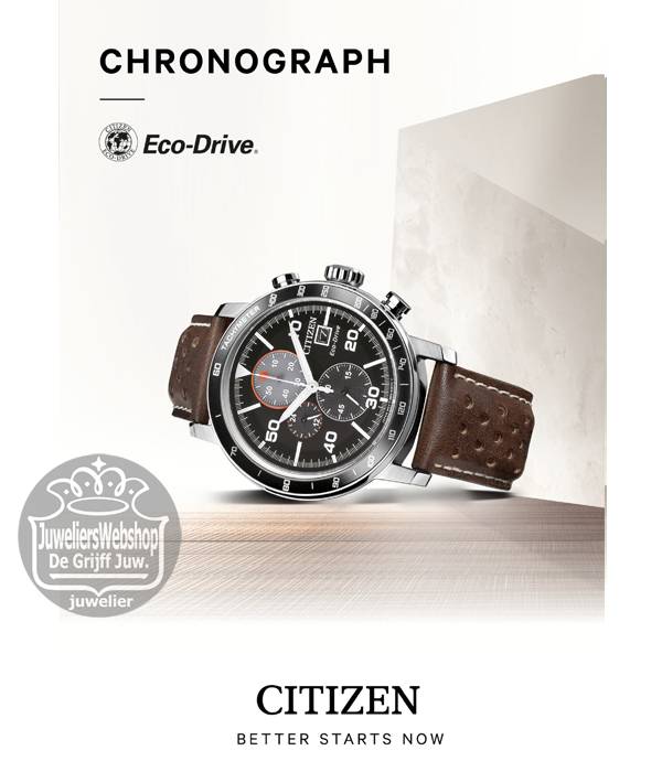 Citizen CA0641-24E horloge Eco-Drive Chrono Bruin - Afbeelding 3