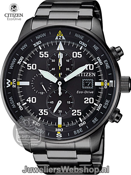 Citizen CA0695-84E horloge Eco-Drive Chrono Zwart - Afbeelding 7