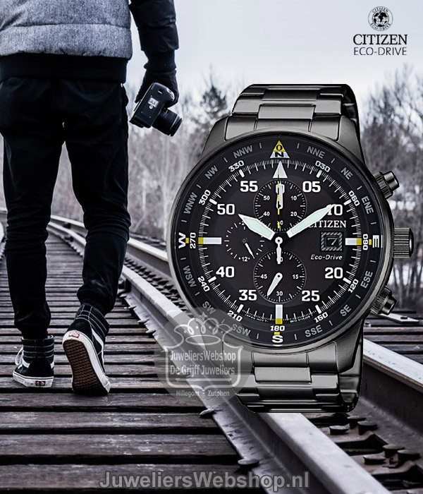 Citizen CA0695-84E horloge Eco-Drive Chrono Zwart - Afbeelding 6