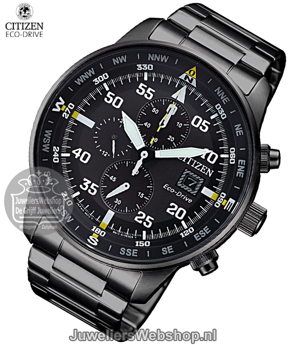 Citizen CA0695-84E horloge Eco-Drive Chrono Zwart - Afbeelding 3