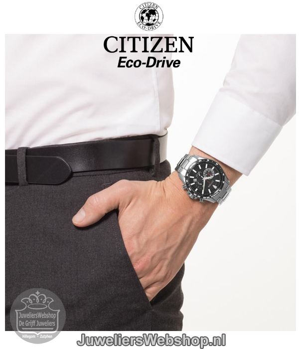 Citizen CA4444-82E horloge Eco-Drive Chrono Titanium Zwart - Afbeelding 5