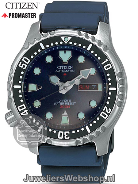 Citizen NY0040-17LE duikhorloge automatic heren 200M blauw - Afbeelding 6