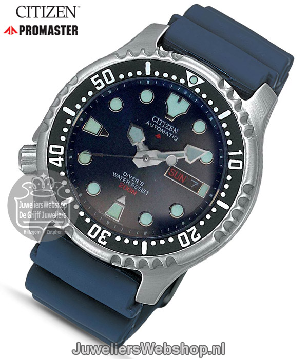 Citizen NY0040-17LE duikhorloge automatic heren 200M blauw - Afbeelding 2