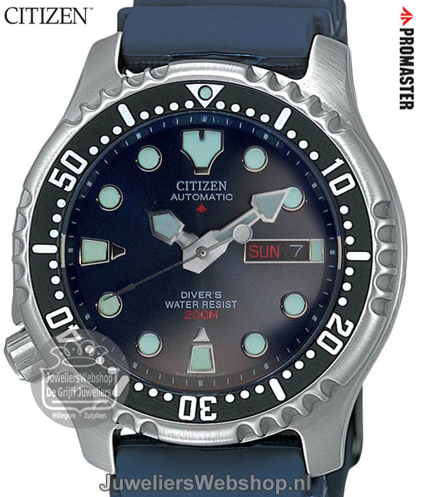 Citizen NY0040-17LE duikhorloge automatic heren 200M blauw - Afbeelding 3