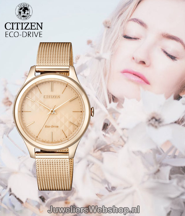 Citizen Eco-Drive - EM0503-83X - horloge dames - Elegance - Rose - Afbeelding 4