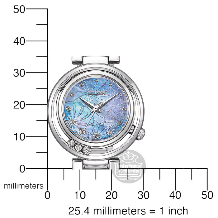 Citizen Eco-Drive EM1110-81N horloge dames ARCLY Ladies Blauw - Afbeelding 3